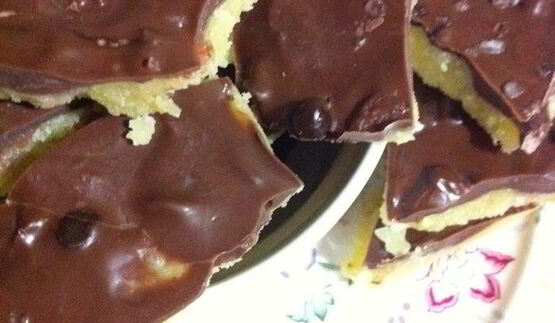 десерт toffy с шоколадом и морской солью