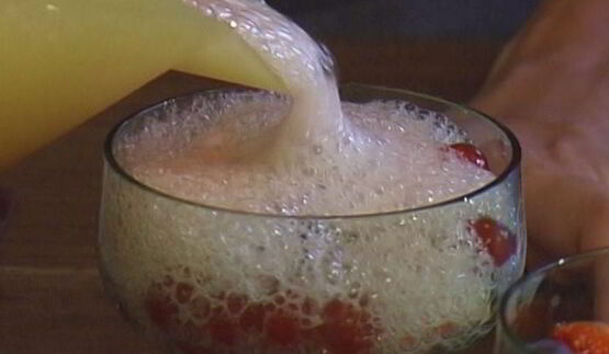 фруктовое желе с шампанским