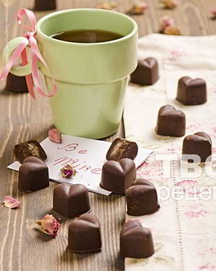 Шоколадные конфеты с начинкой из имбирных цукатов