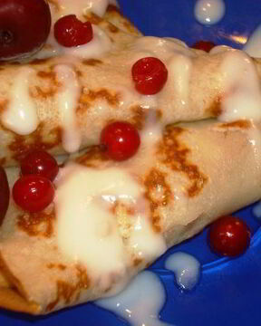 Банановые блинчики с восхитительным ванильным заварным кремом на Масленицу