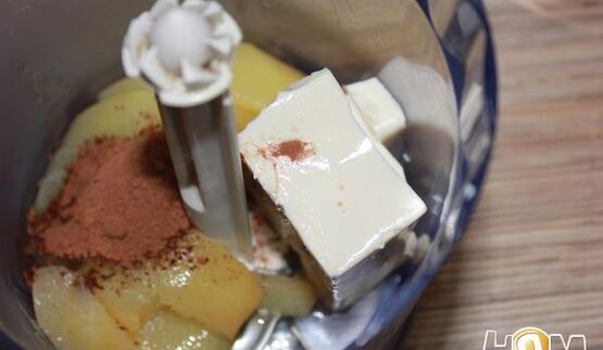 крем из тофу с печеной грушей