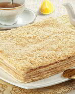 Песочные коржи с заварным кремом