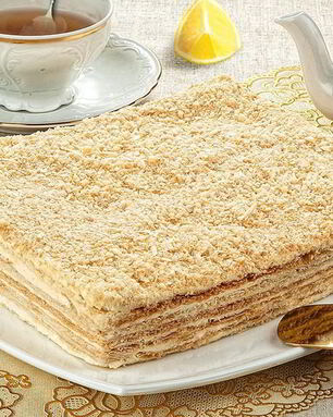 Песочные коржи с заварным кремом