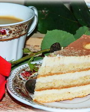 Пляцок с заварным творожным кремом