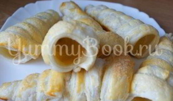 слоеные трубочки с кремом