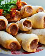 Слоеные трубочки с заварным шоколадно-яблочным кремом