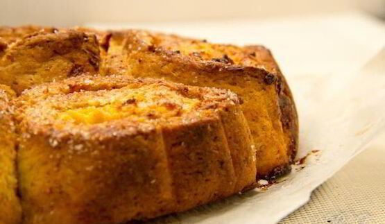 улитки из творожного теста с творожным кремом и яблоками