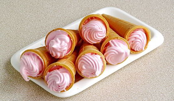 вафельные рожки с кремом