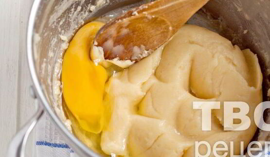 заварные колечки с творожным кремом