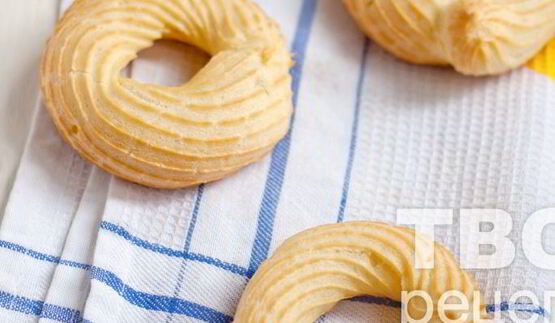 заварные колечки с творожным кремом