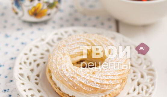 заварные колечки с творожным кремом
