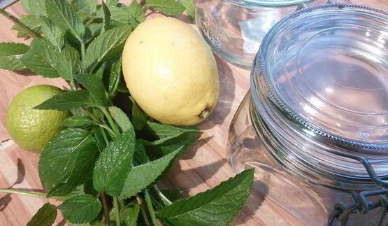 мармелад из ревеня и клубники с мятой