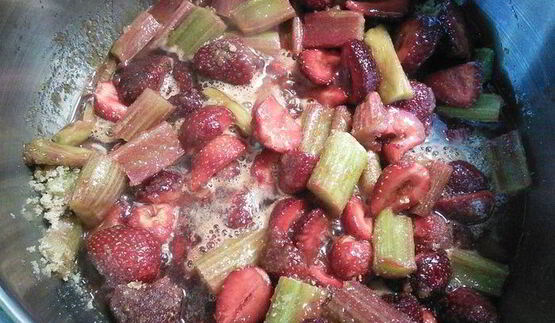 мармелад из ревеня и клубники с мятой