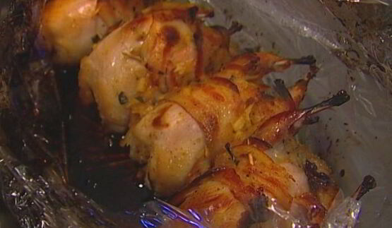 перепелки с виски и мармеладом