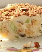 Мороженое из творога с медом и фруктами