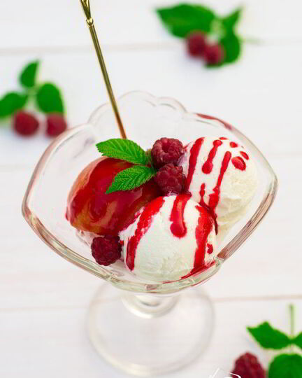 Рецепт мороженого персик мельба