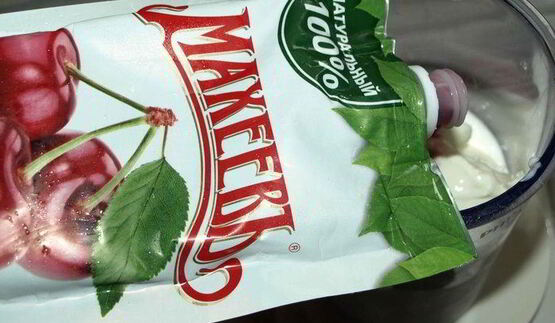 вишневое творожно-йогуртовое мороженое