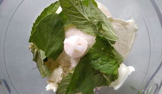 ягодное мороженое с мятой