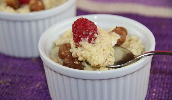 лимонно-медовый мусс с фундуком