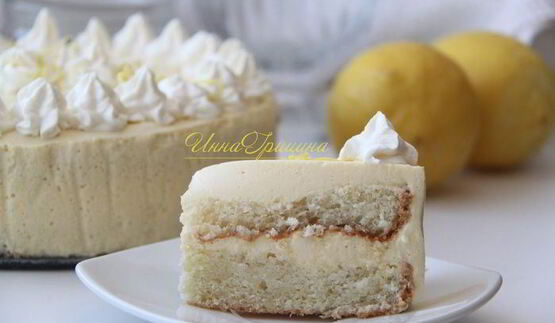 лимонный муссовый торт