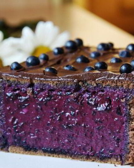 Рецепт торта-мусса с черникой
