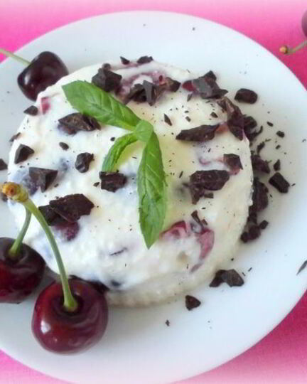 Рецепт творожного мусса с черешней