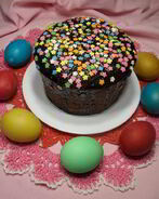 Ванильный кулич с сухофруктами