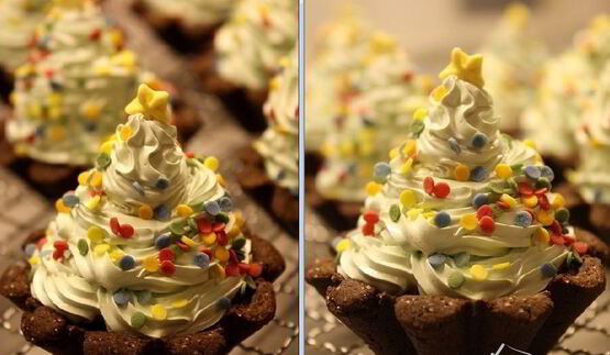 песочные шоколадные корзиночки