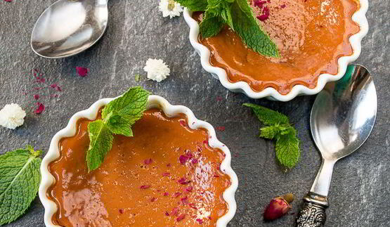 простой карамельный пудинг