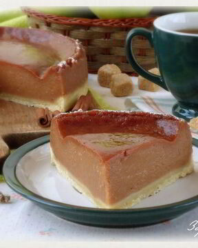 Пудинг с яблоками тоффи