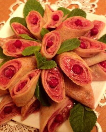 Рецепт блинчиков с ягодным суфле