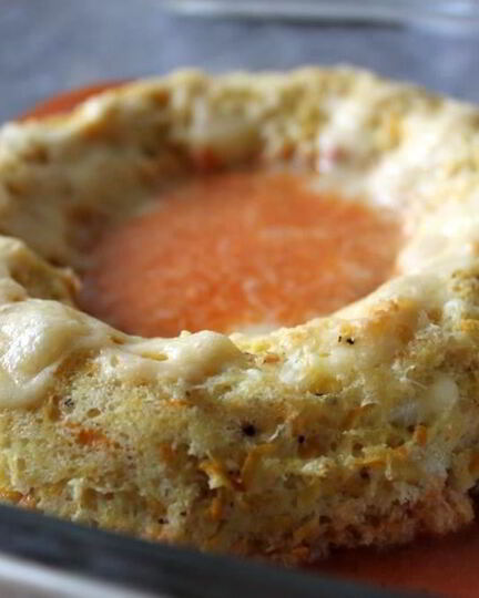 Рецепт дважд запеченное суфле из цукини с томатно-кокосовым соусом