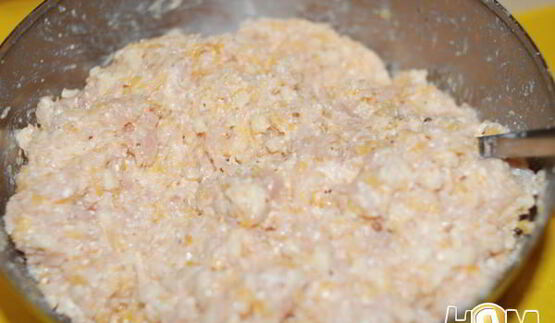 куриное суфле с тыквой, сыром и творогом