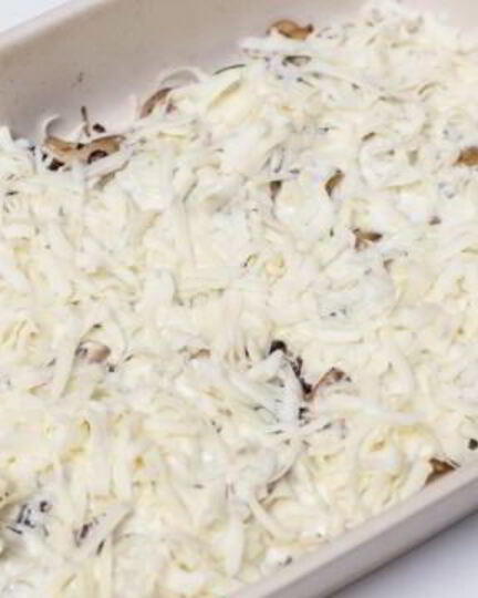 Рецепт суфле из кабачков под грибным соусом