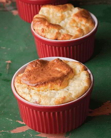 Рецепт суфле из сыра с ветчиной