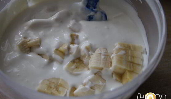 суфле творожно-банановое с шоколадом