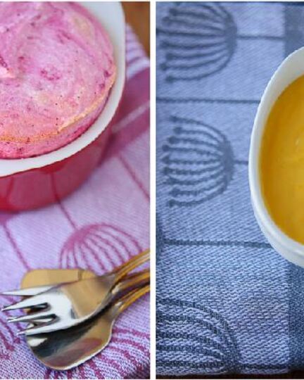 Рецепт свекольного суфле с апельсиновым курдом
