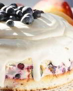 Торт-суфле творожный с ягодами