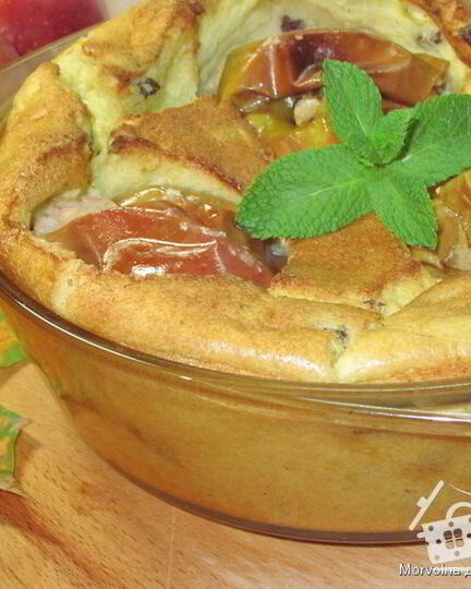 Рецепт яблок в манном суфле