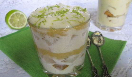 тирамису с грушей и лаймовым курдом
