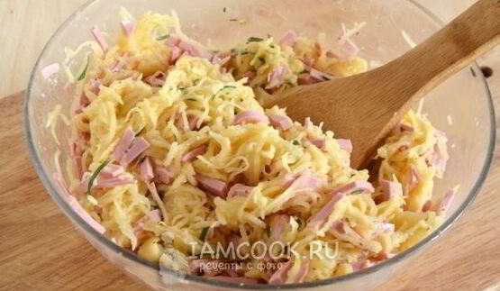 драники с вареной колбасой