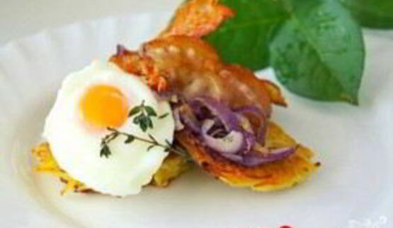 картофельные драники с беконом