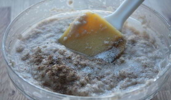 картофельные драники с треской под грибным соусом