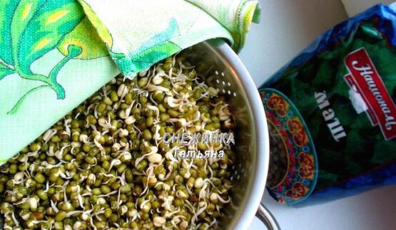 фрикадельки из маша с банановым соусом в капустных лепестках