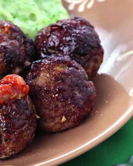 Рецепт фрикаделек с зеленым пюре