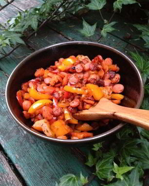 Гарнир из морковки со сладким перцем