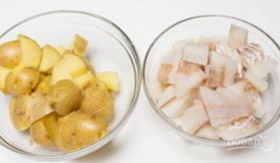 картофель с треской