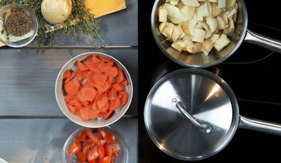 картофель в мясной подливе