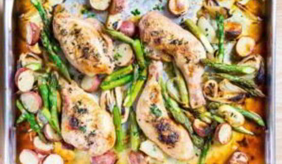 картошка с курицей в духовке