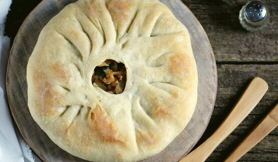 картошка с курицей в тесте в духовке